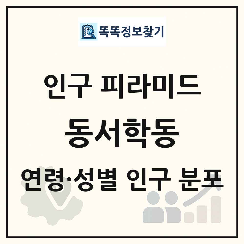동서학동 인구 피라미드 링크 그림